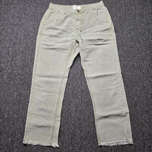 One Teaspoon Cropped Jeans Mens 30x26 Button Fly Brando Mr Browns Green Denim